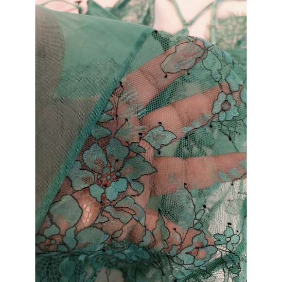 Dreamgirl Green Lace Bustier & Thong Set – Size Small – New with Tags - Picture 13 of 15